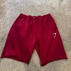 Men's gym shark Red Gym sweat Shorts